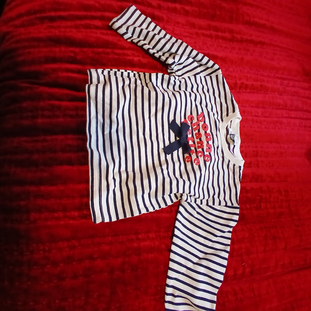 Striped Navy and White Kids Sweater